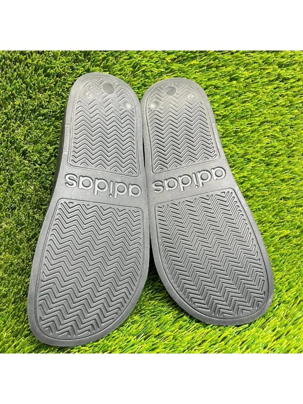 Adidas Adilette Shower Mens Size 7 All Black Beach Outdoor Slip On Slide Sandals